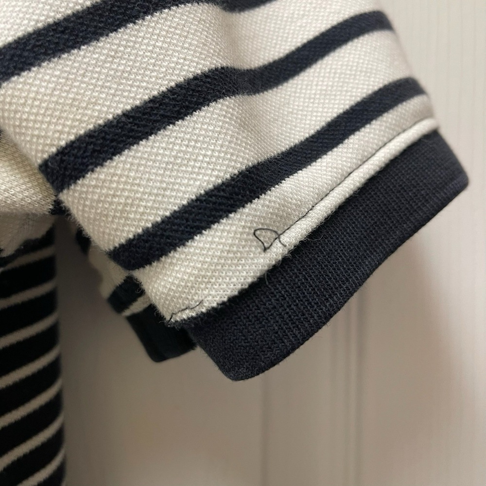 Nike Men's Small Black & White‎ Striped Dri-Fit Polo - Picture 13 of 15